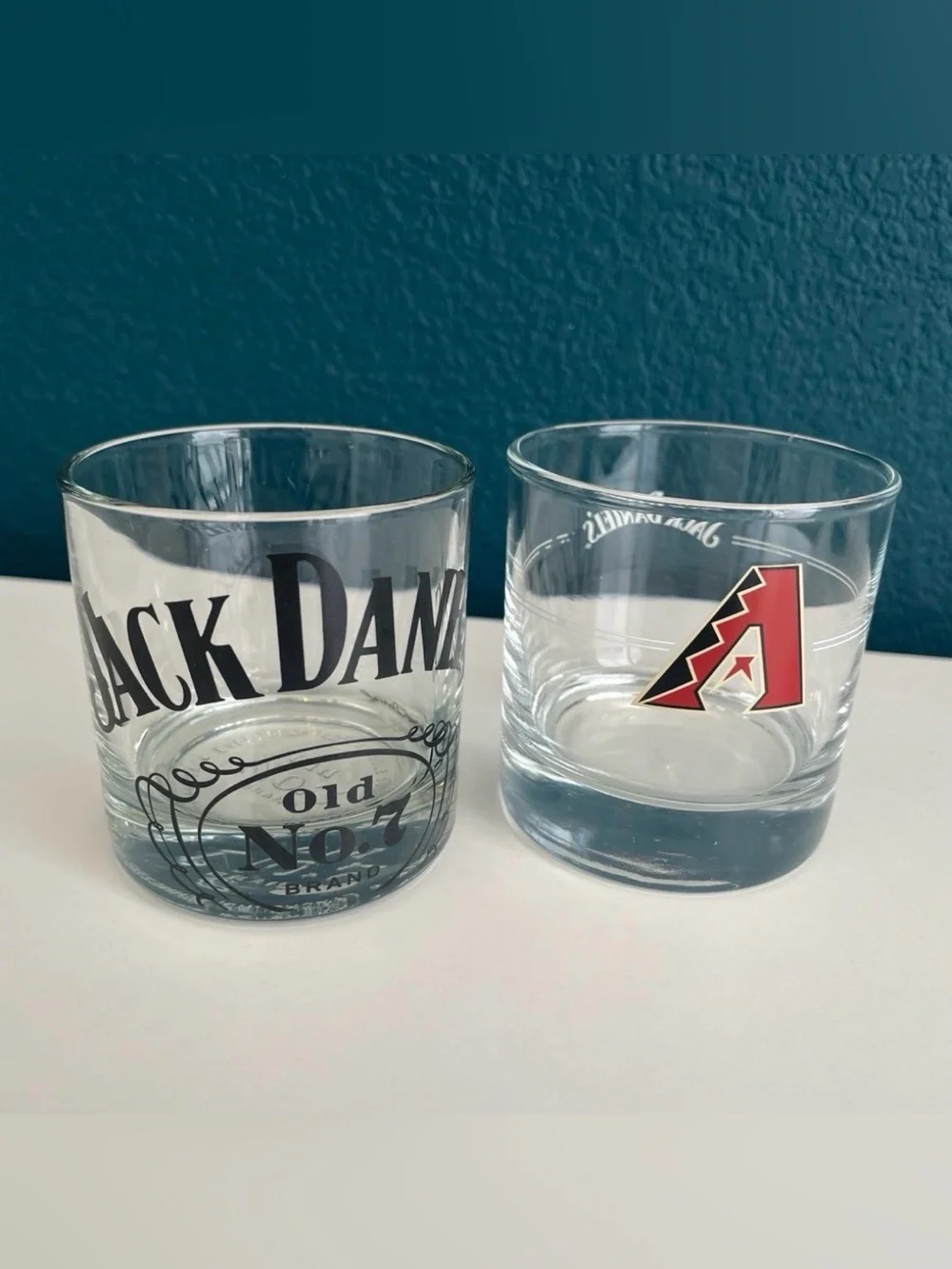 Jack Daniels Whiskey Arizona Diamondbacks MLB Glasses Cups